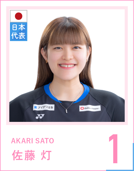 AKARI SATO・佐藤　灯・背番号1 日本代表