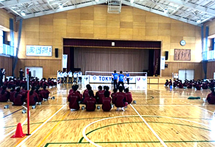 山口県教育庁　学校安全・体育課主催 バドミントン教室写真